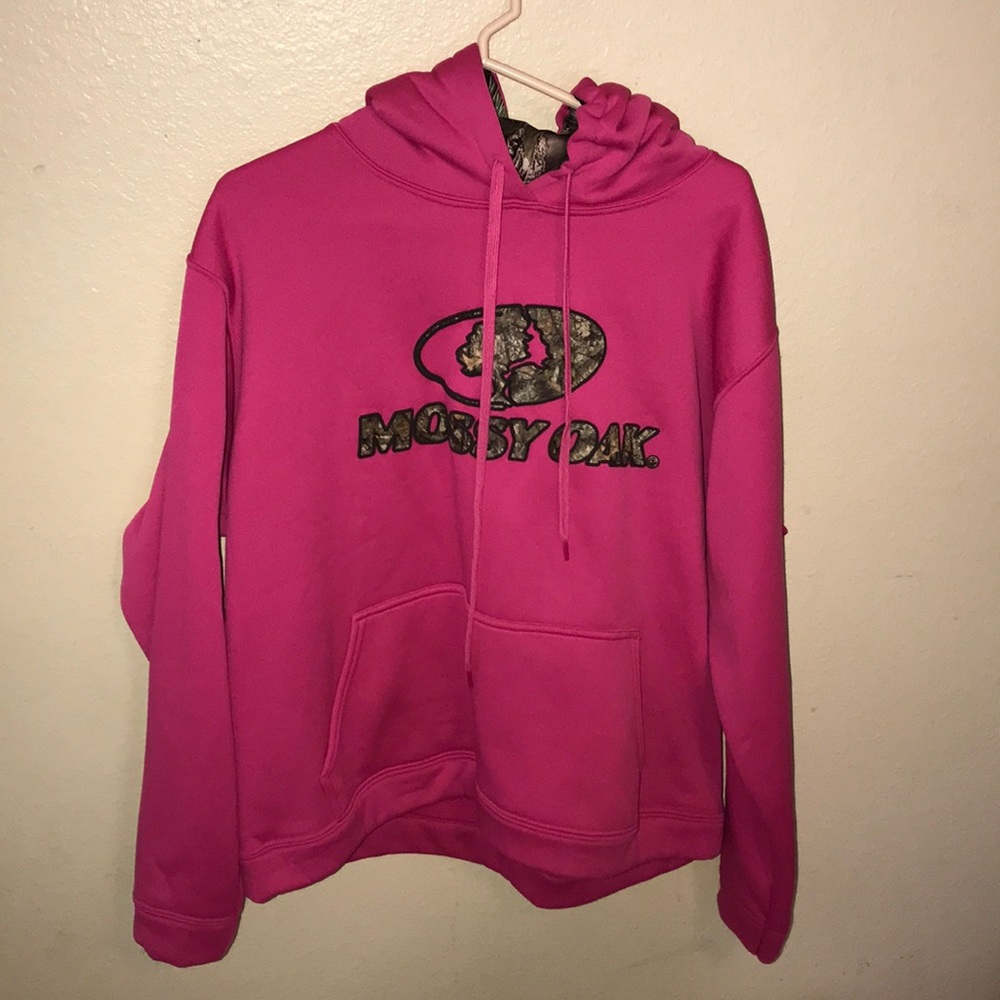 Missy oak pink jacket with a camo hood